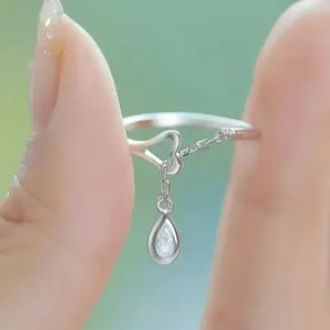 1 piece Little Water Drop Ring, Valentine's Gift, Ring Set, Birthday Gift, Mother's Day Gift, Party Gift