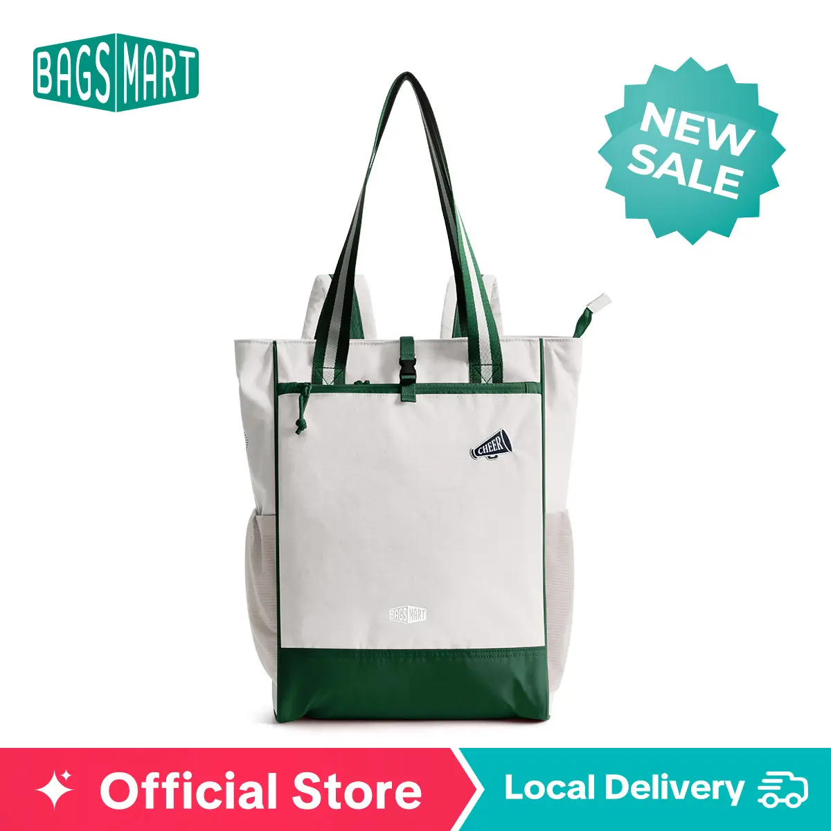 【NEW IN】BAGSMART Advantage 18L Totepack Stain-Resistant Base, Foldable Bottle Pocket, Key Clip, 16" Laptop Sleeve, Organized Pockets for Pickleball & Work