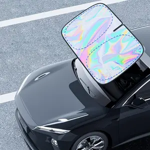 Car Laser Sunshade, 4-layer Physical Material Car Windshield Sunshade, Car Front Window Sunshade, Small Car Sun Umbrella, Retractable Sun Shade, Sunshade For Car Outside