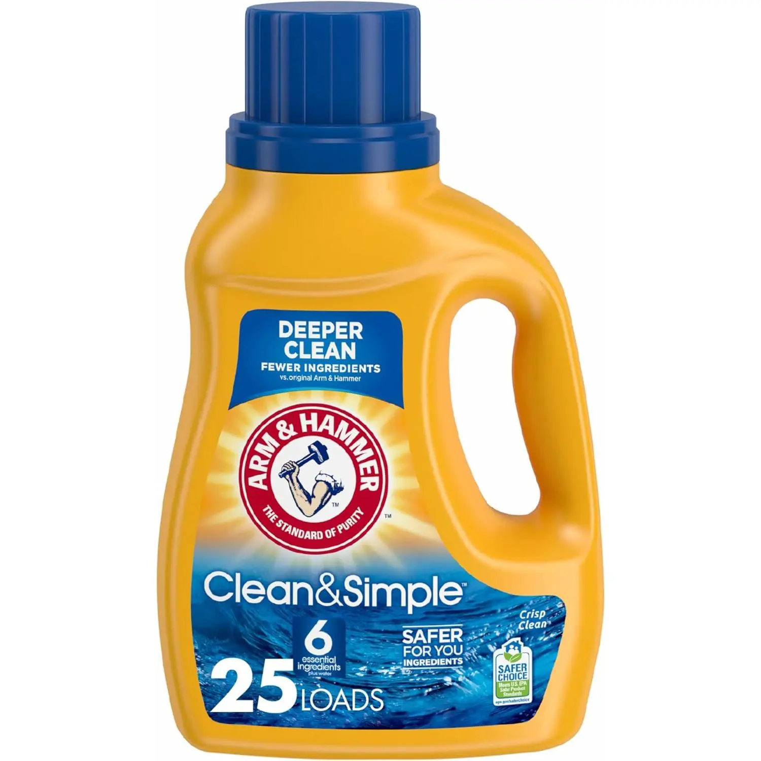 Clean & Simple, 25 Loads Liquid Laundry Detergent, 43.75 Fl oz, (packaging may vary)