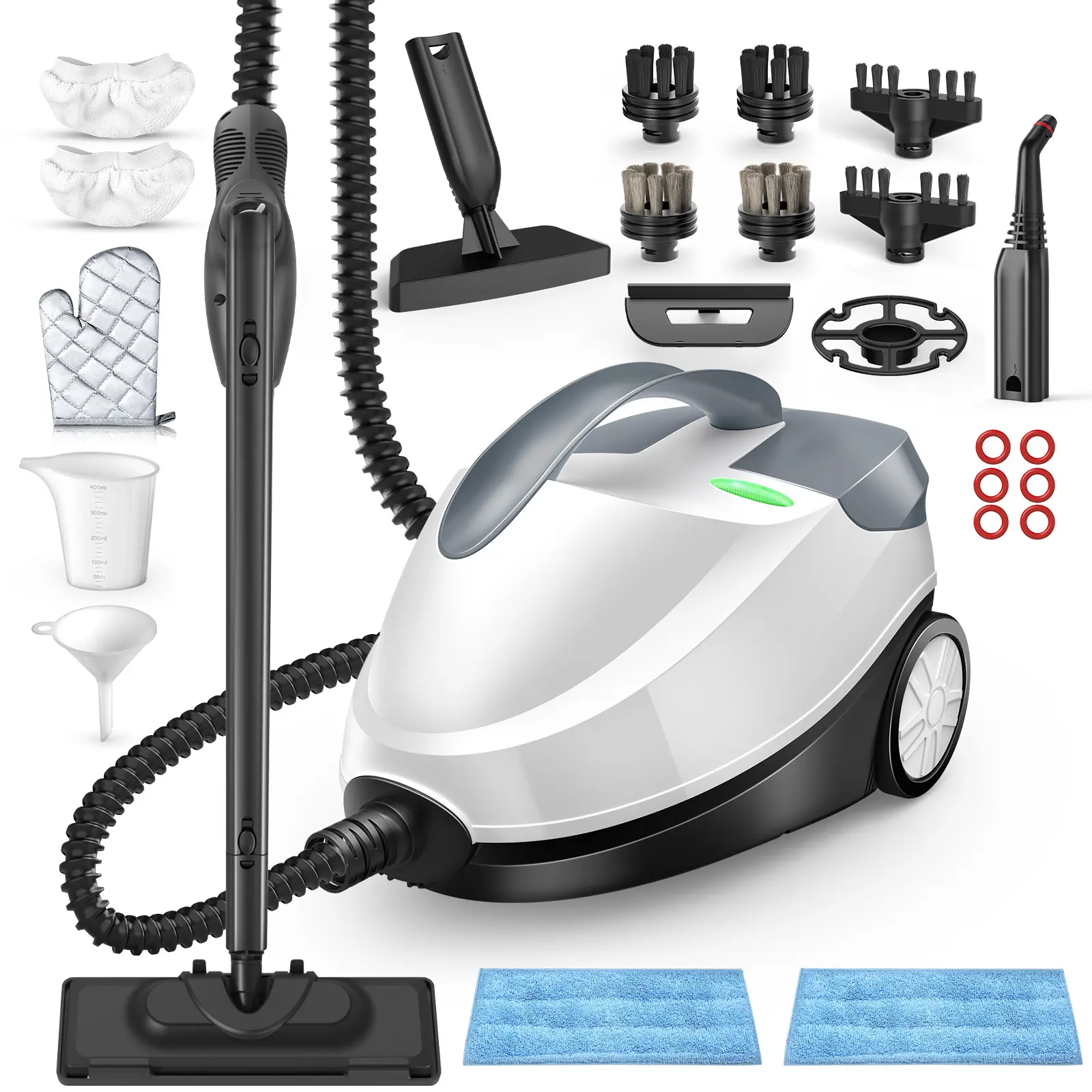 Phueut 1800W High-Pressure Steam Mop Cleaner - 1.5L Tank, 28 Attachments, Multifunction Floor Steamer for Home Handheld Steam Cleaning, Chemical-Free Heavy-Duty Appliance summerwins,summerwins