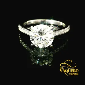 14K White Gold CVD Diamond Engagement Ring