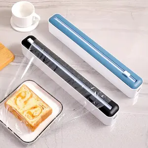Kitchen Utensils Multi-Functional Cling Film Cutter - Tear-Free Sliding Cutter for Plastic Cling Film and Aluminum Foil