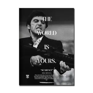 Scarface The World is Yours Classic Movie Posters unframed  and Prints Tony Painting Wall Art for Living Room Home Decor Art Decoration Artistic