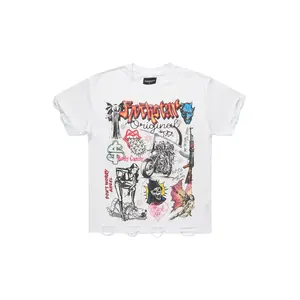 Shootah White Oversized Graphic T-Shirt