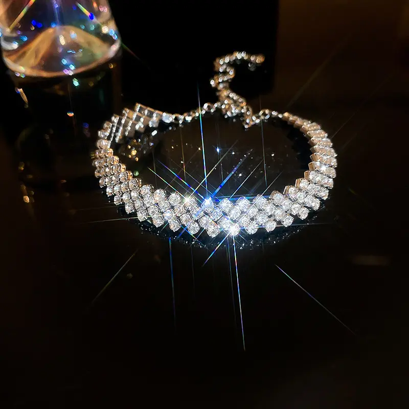 Raymoon Full Pave Rhinestone Watch Bracelet, Vintage and Stylish, Exquisite Bangle, Light Luxury and High-End Feel - Suitable for Women
