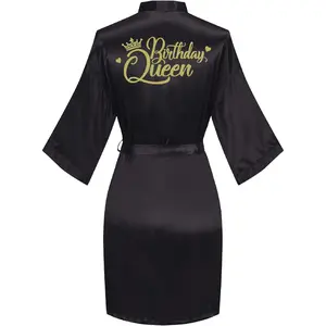 Silky Kimono Nightgown - Women's Birthday Robes for Spa, Sleepover & Party