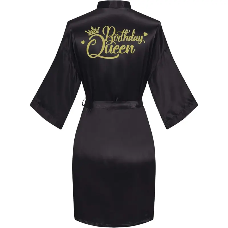 Silky Kimono Nightgown - Women's Birthday Robes for Spa, Sleepover & Party