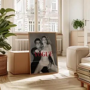 Mr. Big & Carrie Bradshaw Poster, Black & White Wall Art, Sex and the City Print, Fashion Aesthetic Retro Poster