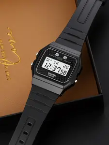 Men's Fashion Digital Quartz Watch, Casual Sporty Digital Watch with Luminous Dial & Alarm Mode, Waterproof Watch with Digital Display for Men