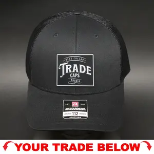 BLUE COLLAR BADA$$ Trade Hat "Black Hat Silver Patch" with American Flag Key Tag