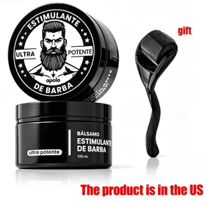 Apolo Ultra Potente Minoxidil Beard Growth Cream - Men's Special Thickening Blend, Super-Strong Beard Stimulant Cream, Target Severe Alopecia Beard, Fast Follicle Wake-Up & Repair Sparse Areas, Gets Perfect Beard
