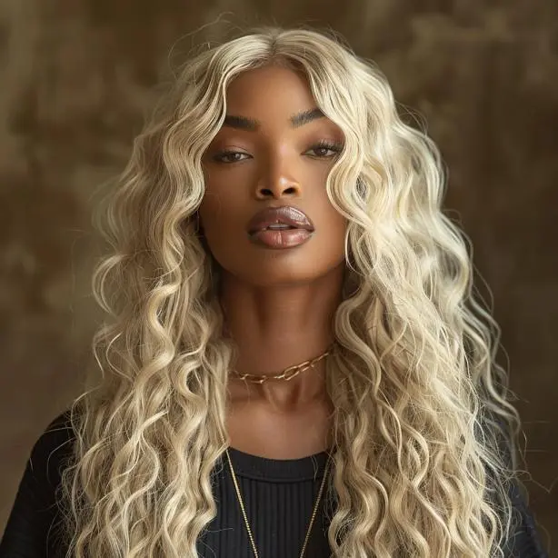 RedoHair Blonde Body Wave Human Hair Lace Front Wig, 13×4 Inches - Tangle-Free and Shed-Free, Glueless Design