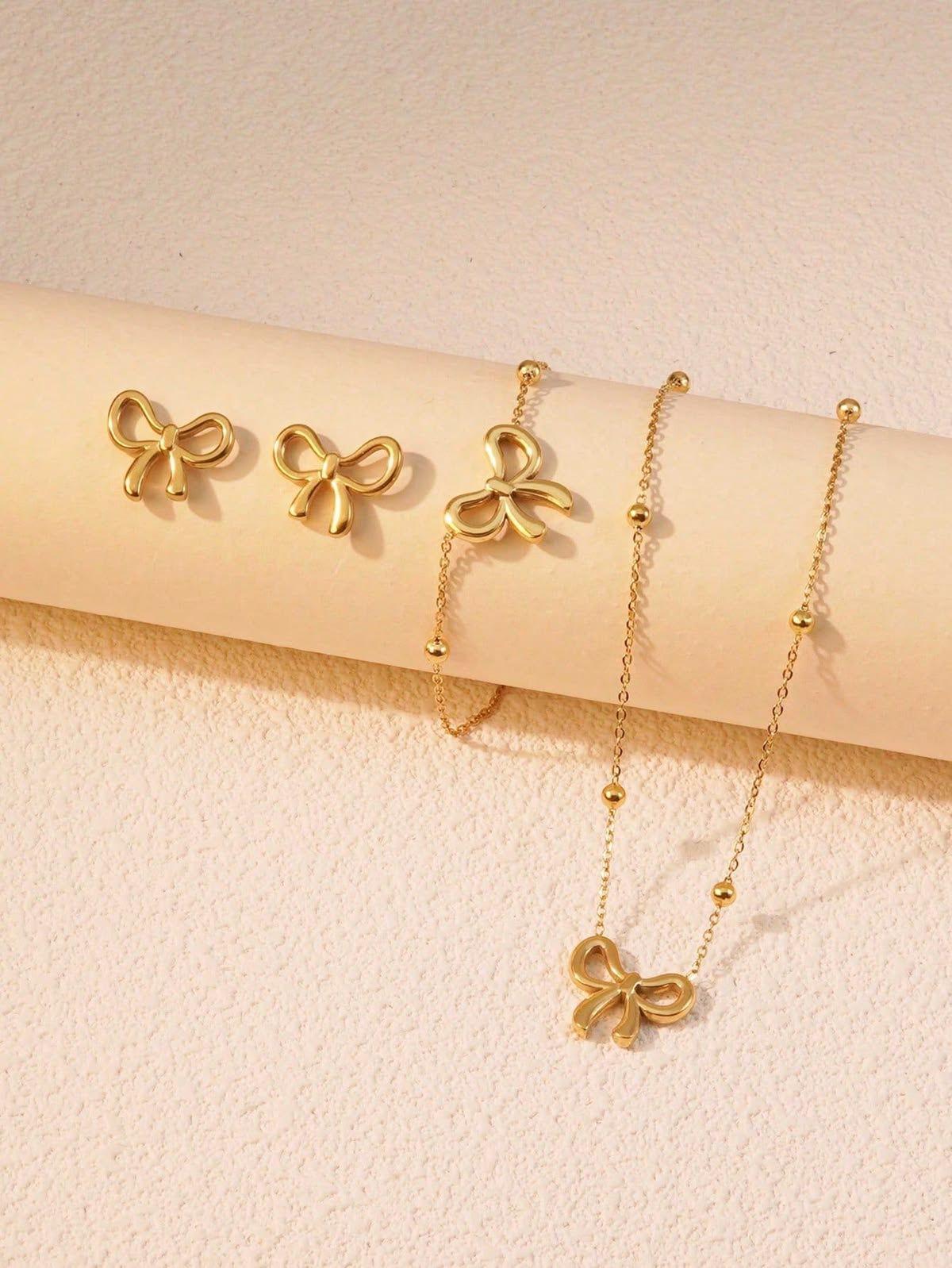 Bow Ball Necklace for Women – 316L Stainless Steel Anti-Tarnish Waterproof | Aesthetic Bow Pendant | Minimal Cute Jewelry