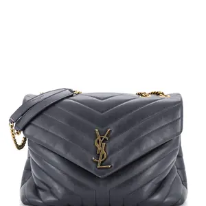 Pre-owned Yves Saint Laurent Leather Shoulder Bags Saint Laurent Loulou Shoulder Bag Matelasse Chevron Medium by Rebag