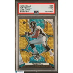 2022 Panini Mosaic Gold Wave Tony Boselli /17 Jacksonville Jaguars #247PSA 9