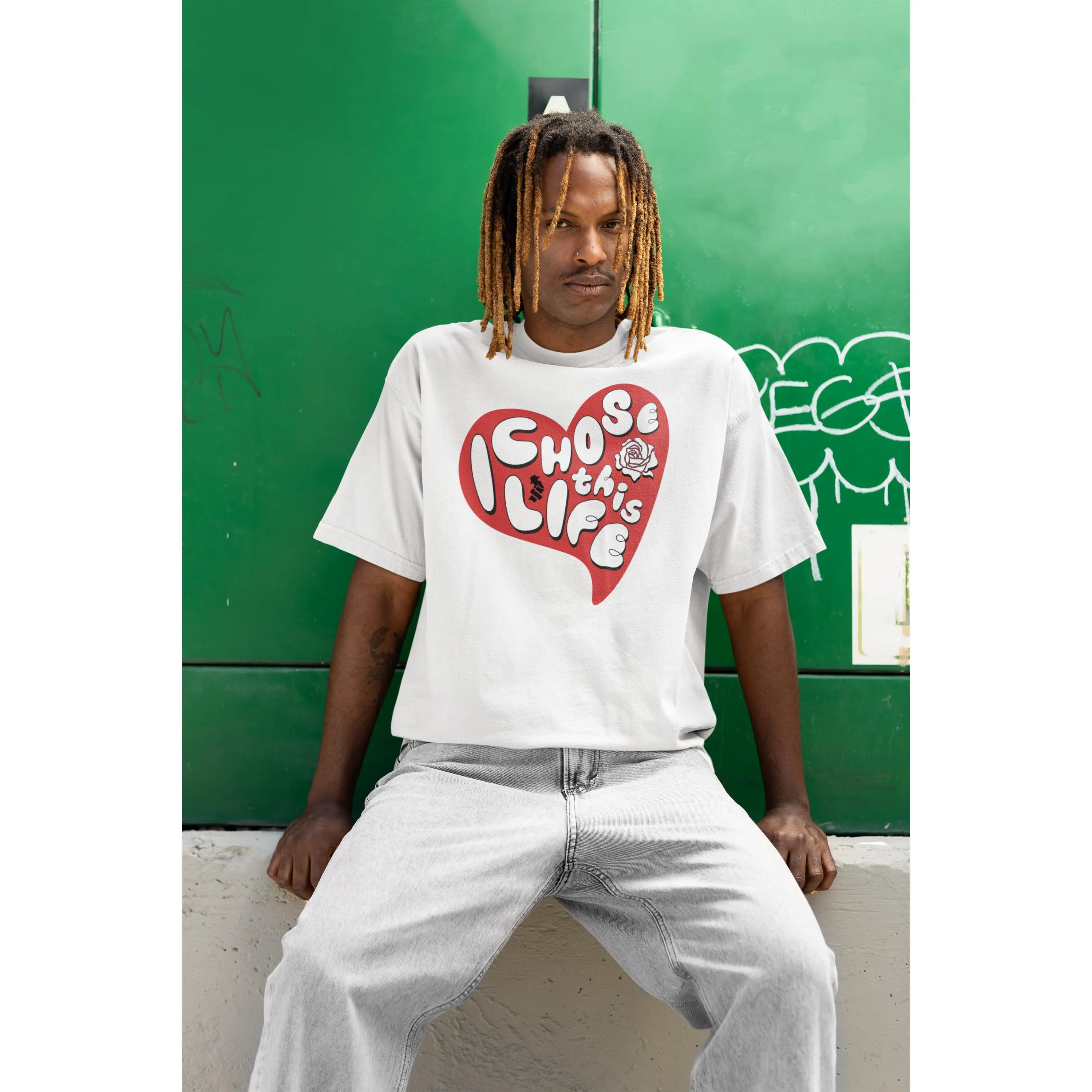 "I Chose This Life" Heart BOXY T-Shirt | 3 Colors (WYH? x SCRAPPY RAMIREZ)