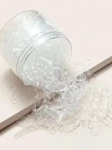 1500pcs Transparent Rubber Bands, Multifunctional Hair Ties, Suitable for Daily Hairstyles, Casual Style, All Seasons Use