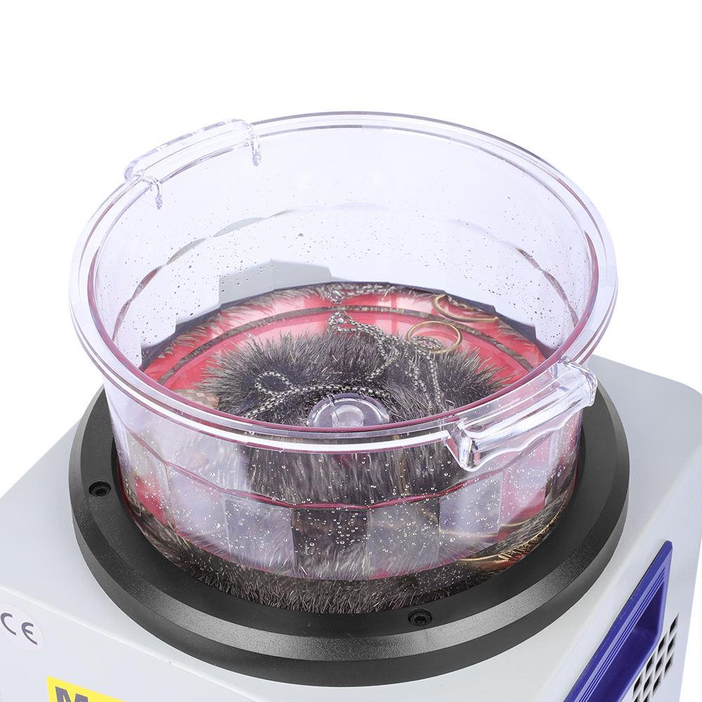 Professional JH-185 Magnetic Tumbler Jewelry Polisher - 60min Timer Magnetic Polishing Machine with 200g 0.3# Magnetic Pins for Gold Silver Jewelry Finishing