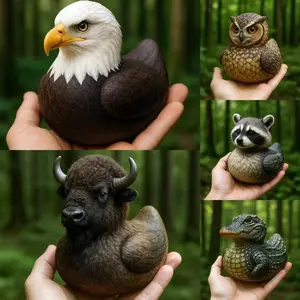 Wildlife Wonders Duck Collection Decorative Figurine Gift Set, Unique Animal-Themed Home Decoration Accessories for Bird Lovers & Nature Enthusiasts