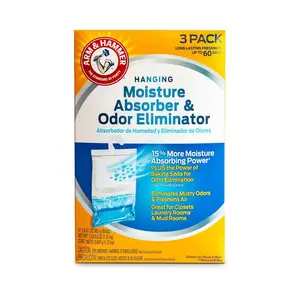 16 oz Moisture Absorber Bags (3-Pack) – Fragrance-Free Hanging Dehumidifier for Closet & Small Spaces