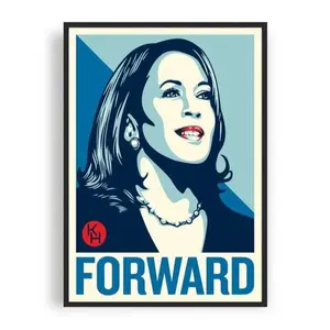 KAMALA FORWARD 2024 Poster Print in Museum Quality Print - Harris Walz Campaign Poster