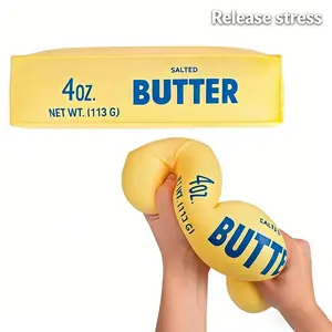 New ultra-soft, slow-rebound butter stick stress-relieving squeeze toy – a stress-relieving toy that mimics real food models, unique and fun. dumpling mega squishy