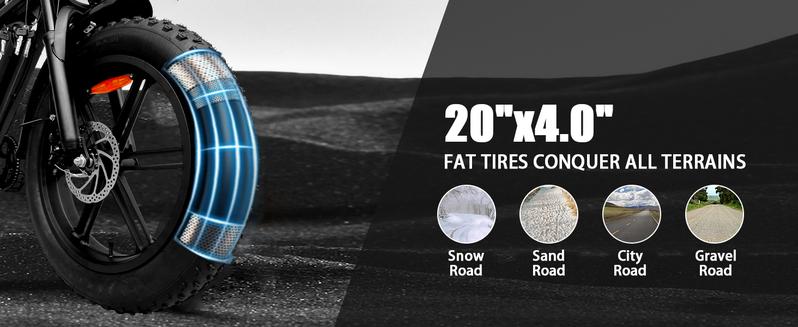 【Christmas Gift&DEEPOWER Ebike】Electric Bike for Adult, 1800W Peak Electric Dirt Bike, 37MPH, 100 Miles, 7 Speed Electric Motorcycle, 48V Removable Battery, 20" Fat Tire Off Road Ebike, All Terrain for Mountain, Sand, Road