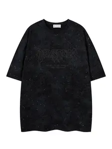 Men's Letter Print Short Sleeve Tee, Loose Casual Fashion Round Neck T-shirt for Summer, Men's Top for Daily Wear