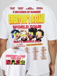 5 Seconds Of Summer 5SOS Everyone's A Star Tour T-shirt, Vintage Rock Band Tee, Music Tee, Gift For Fan