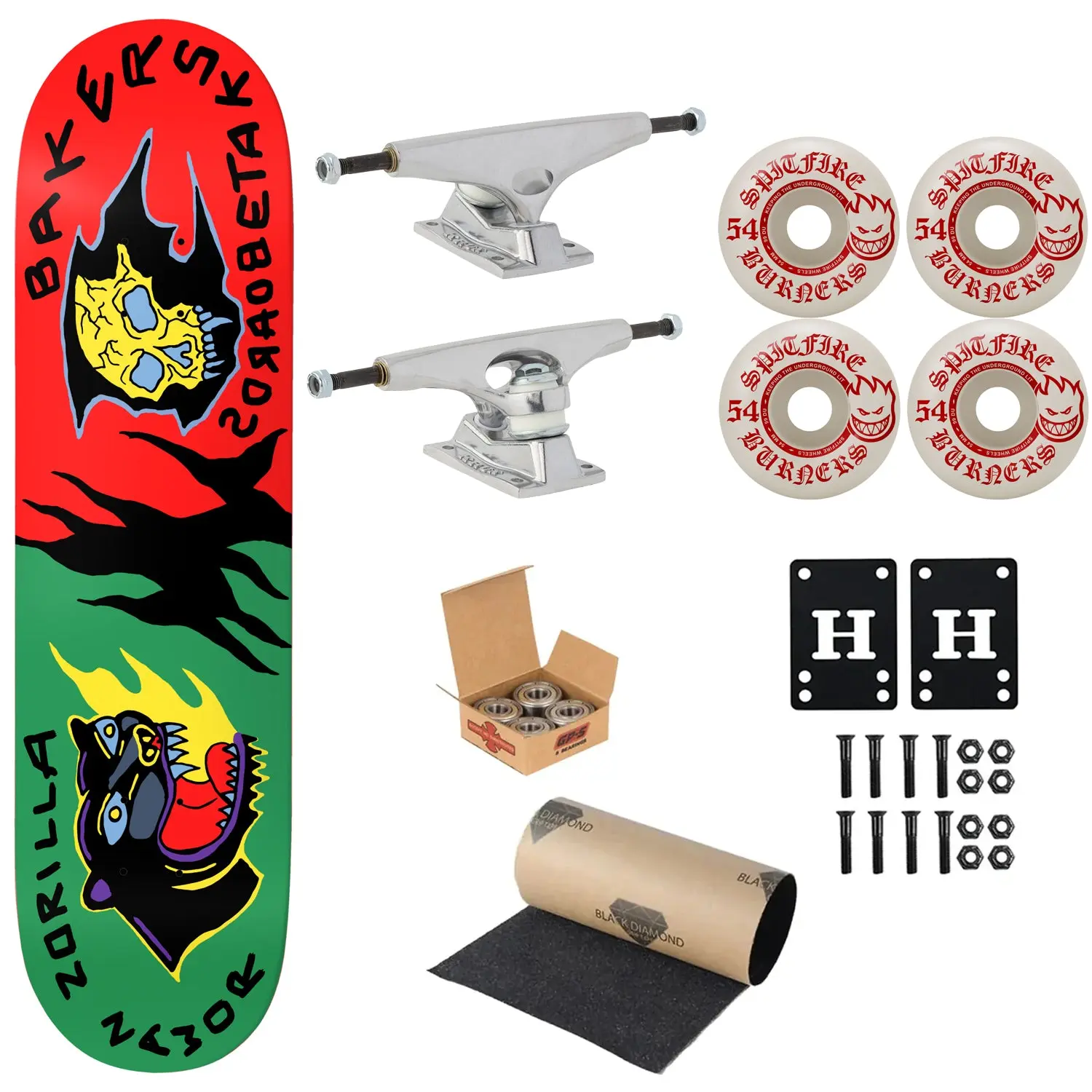 Baker Premium Complete Skateboard Rowan Scenario 8.25" Ft. Krux/Spitfire/Independent