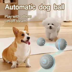 Dog Toy Smart Bounce Ball, USB Rechargeable Jumping and Rolling, Interactive Dog Toy Ball, Durable Sports Activated Automatic Roll Toy