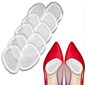 5 Pairs Women’s Transparent Silicone Non-Slip Insoles, Suitable for High Heels and Sandals, Front Foot Cushion Padding for Summer Support, Footwear, Foot Pads
