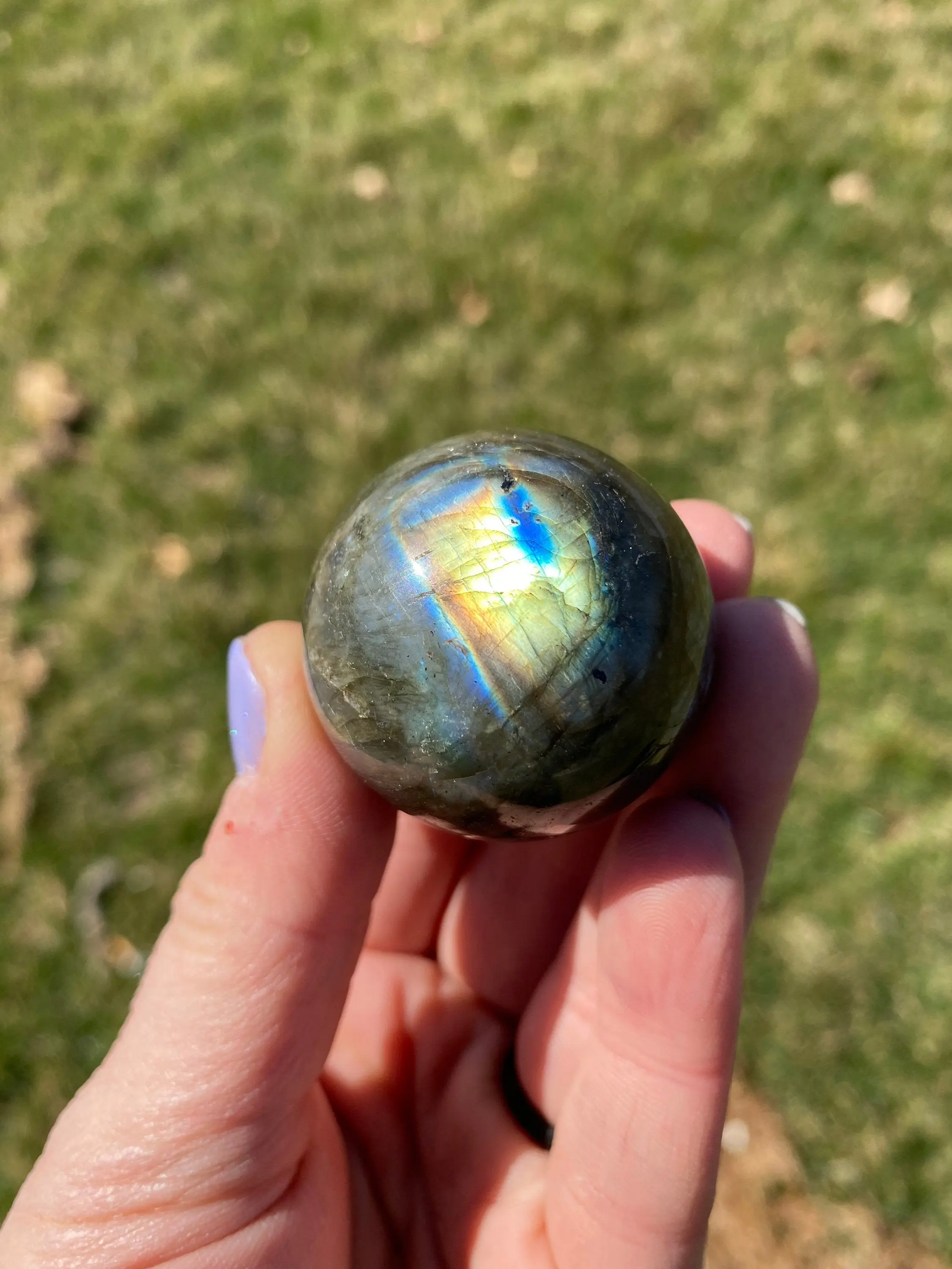Labradorite Sphere - Polished Stone for Home Decor