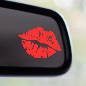Vinyl Abundance Lips Rear view Mirror style Sticker Decal
