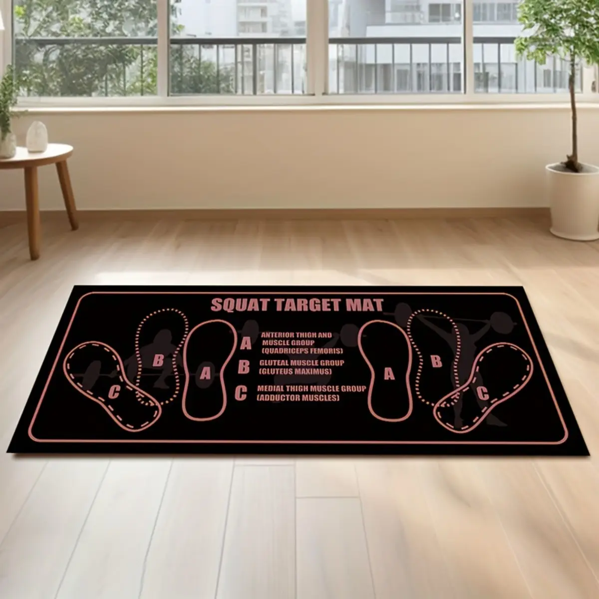 Squat Training Mat Knee Pain Relief and Squat Form Corrector Non Slip Knee Pad and Foot Mat for Home Gym Glutes Workout Protect Joints Deep Squat
