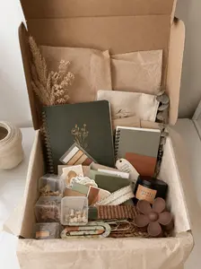 Boho Aesthetic Stationery Box | Cozy Stationery Gift Set | 10 Item Curated Stationery Assortment