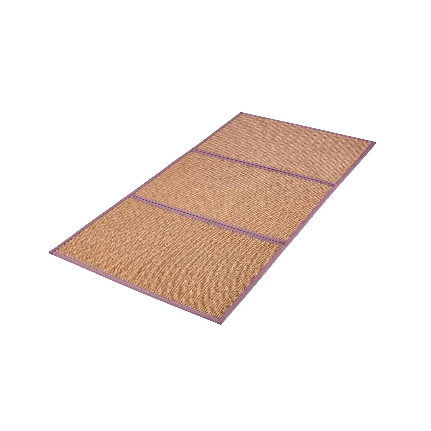 Japanese Tatami Mat – Foldable Handwoven Natural Rattan Tatami Mat with Non-Slip Backing. Breathable Sleeping Mat for Meditation, Yoga & Relaxation. Easy to Clean. 3-Fold Design. Lightweight & Portable