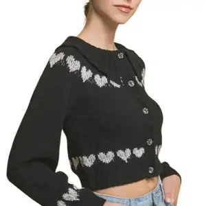 The Cherished Heart Cardigan offers comfort, style, and a romantic heart motif.