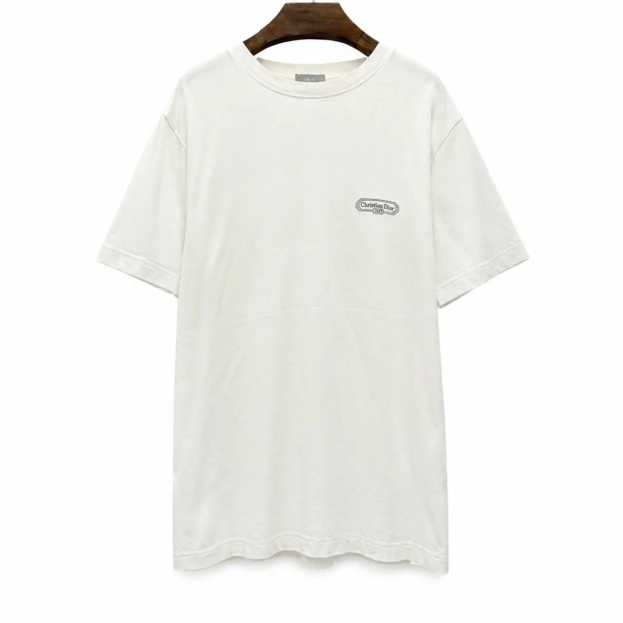 CALUXA  Christian Dior Embroidered T-Shirt Relaxed Fit White size M
