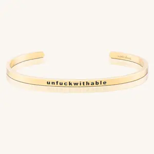 unfuckwithable - baddieband adjustable Mantra bracelet