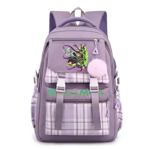 Rick & Morty Backpack for Men Women Laptop Backpacks Large Capacity with Internal Compartments for 15.6 Inch Style-8-Purple