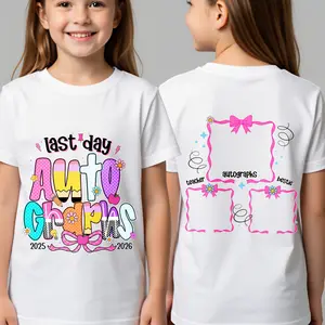 Last Day of School T-shirt Autograph Shirt Girls School Shirt Kids School T-shirt End of School Shirt Memory Shirt Girl Gift