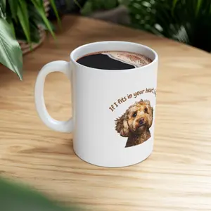 Ceramic Mug 11oz – Cute Dog Print Mug | The Dot Store cups