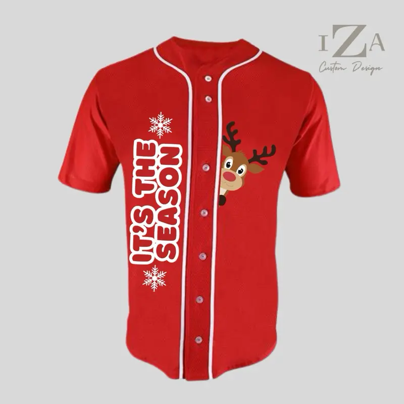 Christmas Jersey A4 Polyester Unisex with Reindeer and Snowflake Design for Festive Wear