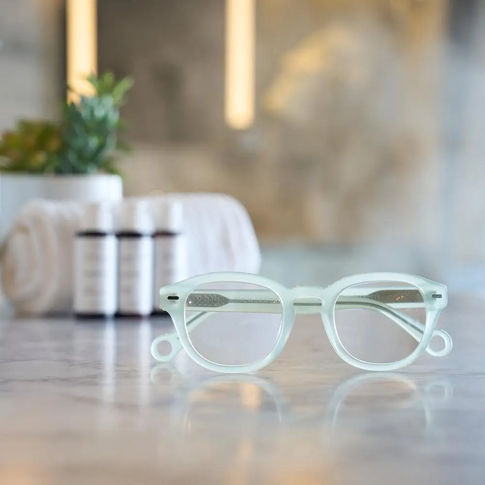 Showerspecs Anti-Fog Full Rim Reading Glasses for Shower & Bath, Acetate-Polycarbonate Frames, +2.0 to +4.0 Strengths, with Adhesive Hook