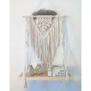 The Penny Single Shelf Wall Decor, Macrame Wall Hanging Shelf, Wood Shelf, Floating Wood Shelf
