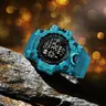 Men's Sporty Digital Watch with Backlit LCD Display, Alarm and Chronograph Functions, Water-Resistant Design, Fashion Watch for Sports and Everyday Wear, Fashionable Digital Watch