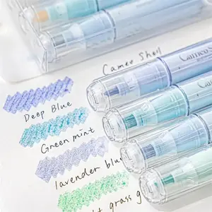 Clear Fluorescent Pen Set, DIY Handmade Flashing Color Pens, Highlighter Markers for Creative Projects, Perfect for Note-Taking & Crafting