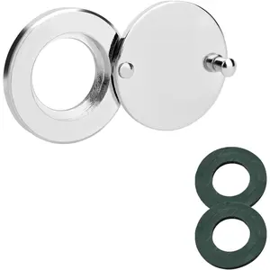 Silver Self-Adhesive Door Peephole Cover - Home Security Privacy Protection Peep Hole Covers with Installation Tools